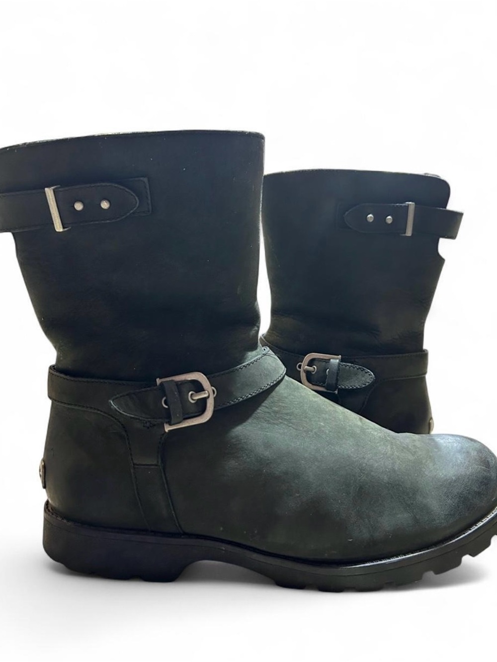 UGG Grandle shearling lined motorcycle boot in black